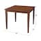 International Concepts Square 36x36 Dining Table with 2 Chairs, Espresso, 36 in W, 36 in L, 30 in H, Wood, Espresso K581-3636-C10-2 - alternate 5